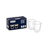 De'Longhi (デロンギ) ダブルウォールグラス DWG2S-060 コップ エスプレッソ ドピオ 60ml 2個 二重構造 保温保冷性 ラテアート デロンギ保証対象品