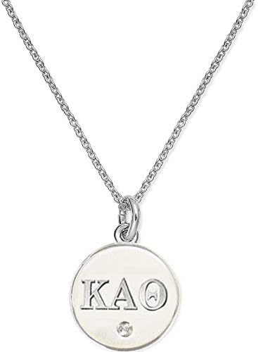 Navika Girl Silver Kappa Alpha Theta Necklace