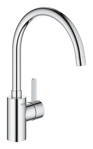 GROHE Mitigeur monocommande de cuisine évier Eurosmart Cosmopolitan, bec haut, chromé, 32843002 (Import Allemagne)