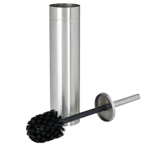 Image of Bath Bliss Toilet Brush with Weighted Base | Slender Design | 360 Degree Brush | Bathroom Cleaning | Stainless Steel
