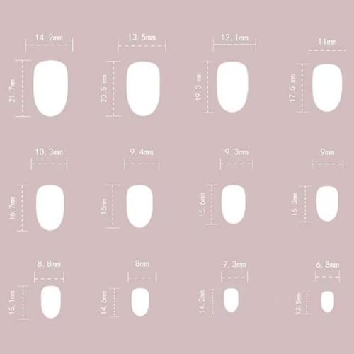 Image of Floral Press on Nails Hot Pink Fake Nails Spring Summer Nail Glossy Glue on Nails Reusable Artificial Acrylic Full Cover Star Stick on Nails Short Oval False Nails for Women Girls Manicure 24Pcs
