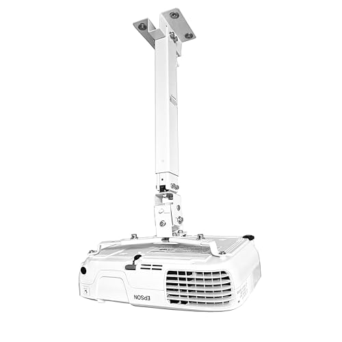 ELIX Deckenhalterung für Epson EB-W55 EB-FH08 EB-W06 EB-FH06 Beamer, Projektorhalter für Deckenmontage, exakt vorbereitet, stabile Fixierung für Konferenzräume, Schulen