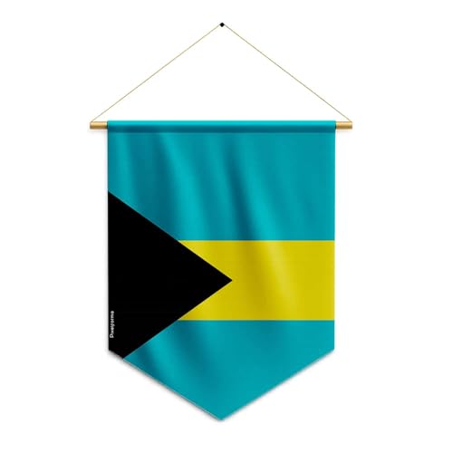 Pixelforma Banderín Bahamas - Bandera de poliéster (30 x 45 cm)