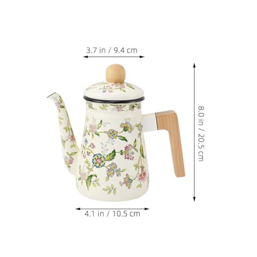 Théière en émail résistante haute température au design chic - 8