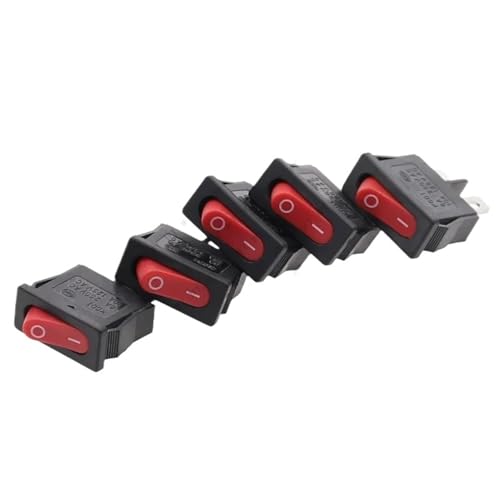 Interruptor balancín de 9x21mm KCD1-110 negro y plano de 2 pin para instrumentos electrónicos pequeños 3