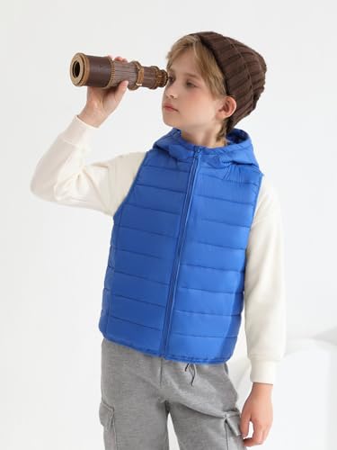 Image of Haloumoning Boys Puffer Vest Kids Sleeveless Zip Up Jackets