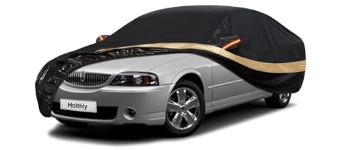Holthly Strapazierfähige Autoabdeckung, passgenau für Lincoln LS (1999-2006), Allwetter-, Outdoor-Autoabdeckungen für Autos, wetterfest, wasserdicht, winddicht, Sonne, Regen, Staub, Schneeschutz,