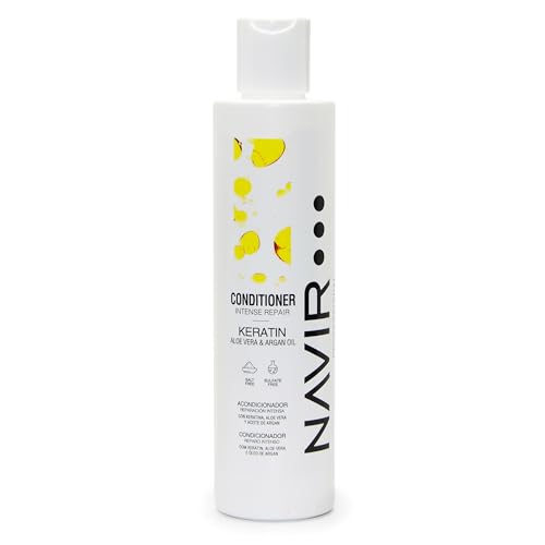 NAVIR Profesional | Acondicionador pelo seco y dañado con Keratina, Aloe Vera y Aceite de Argán - 200ml