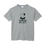 [チャンピオン] 半袖Tシャツ 半袖 丸首 綿100％ グラフィックロゴプリント ショートスリーブTシャツ メンズベーシック C3-D345-070-M