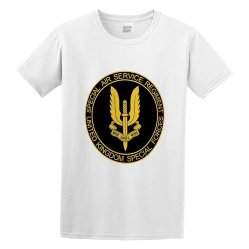 SAS Special Air Services Men White T-Shirt Print Unisex Cotton tee Shirt M