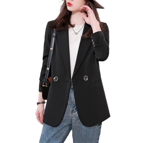 Blazer tendance chic basique : la veste noire longue haut de gamme
