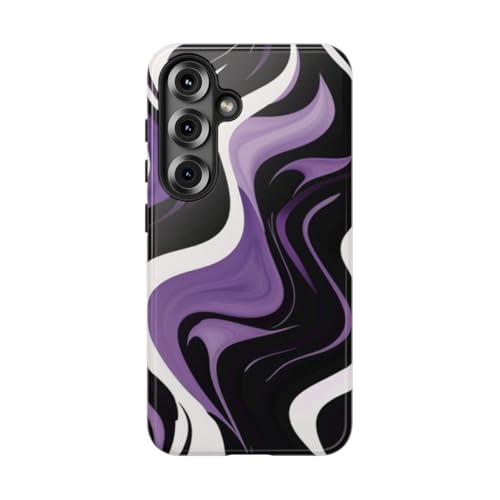 Coque rigide Samsung S25抗震 motif ondulé violet anti-rayures