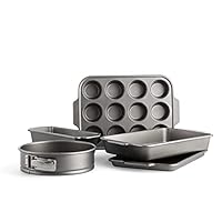 KitchenAid Non-Stick Aluminized Steel Bakeware Set, 5 Piece, Grey