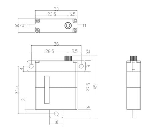 Servo d'aile D1102 numérique 11kg pour optimiser la commande de vol - 8