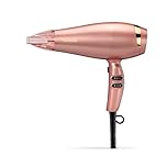 BaByliss Rose Gold Hair Dryer - 2100W Professional Ionic Blow Dryer, Lightweight Travel Hairdryer, Fast Drying Ceramic Hair Dryer, 3 Heat & 2 Speed Settings, Rose Gold, 5336U