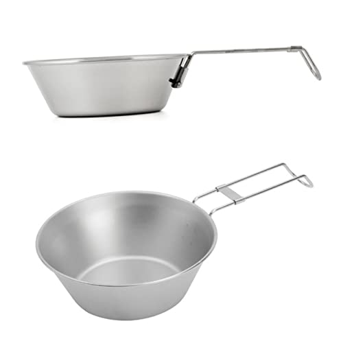 BESPORTBLE Collapsible Water Cup Camping Bowl Portable Stainless Steel Bowl for Outdoor Activities Hiking