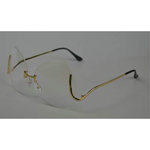 Image of mincl /unique Design Rimless Sunglasses Clear and Color With Box