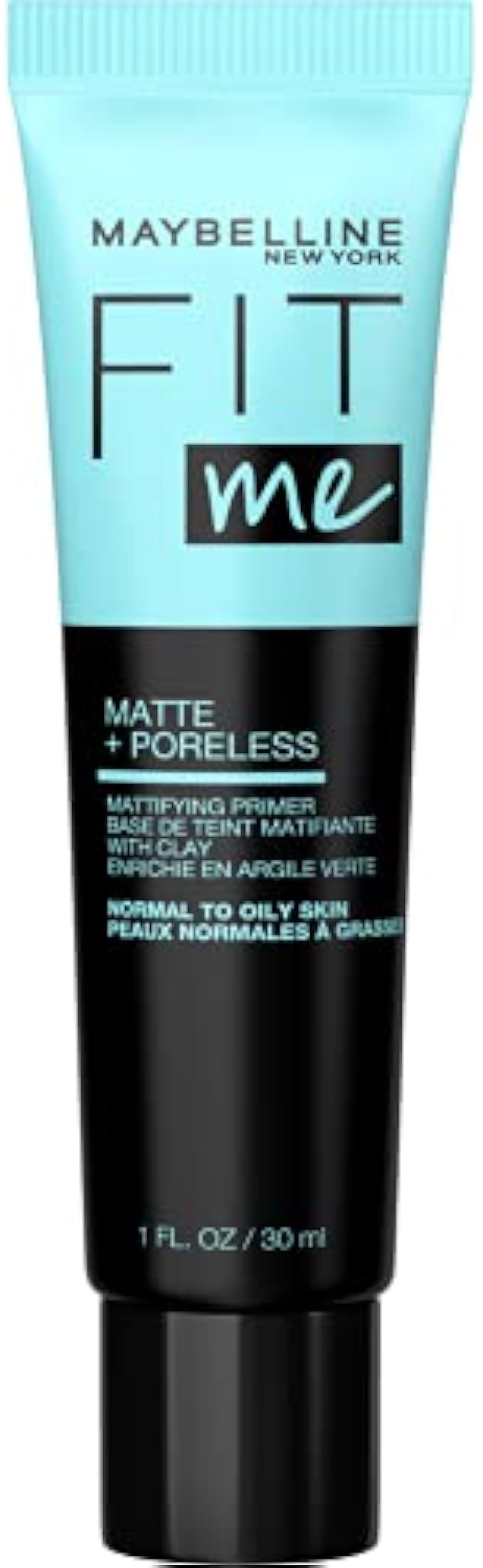 Maybelline Fit Me Matte + Poreless Mattifying Face Primer Makeup With Sunscreen, Broad Spectrum SPF 20, 16HR Wear, Shine Control, Clear, 1 Count