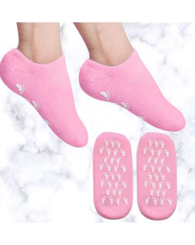 Image of Silicone Gel Moisturizing Socks, Vitamin E Infused Heel Repair Spa Socks for Cracked Feet, Reusable Unisex Foot Care Treatment, 1 Pair, Multicolour