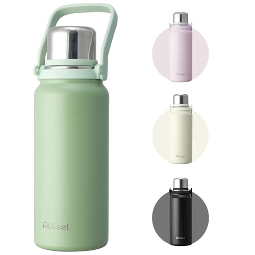 Autsel 1.5 litros Botella Térmica con Doble Aislamiento, 1500ml Botella Agua Acero Inoxidable sin BPA, para 12 Horas de Bebida Caliente y 24 Horas de Bebida Fría