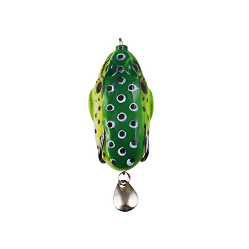 100 Esche Da Pesca Rana In Gomma Topwater | 6cm Galleggianti Per Acqua Dolce In Sacchetto PVC