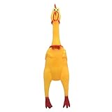 MAGGIFT Screaming Chicken Toy Rubber Squawking Chicken Fun Dog Toy 16 inch