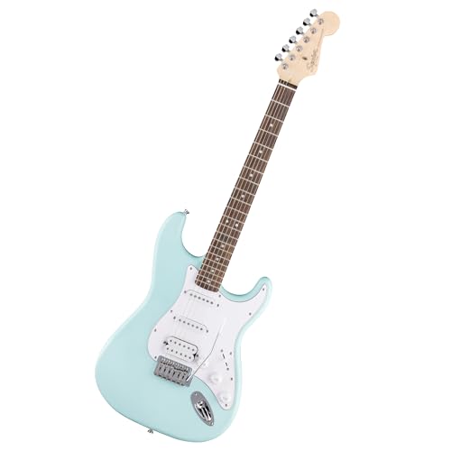 Fender Squier Debut Series HSS Stratocaster Guitare Electrique, Guitare pour Débutants, avec 2 ans de Garantie, Couleur Daphne Blue