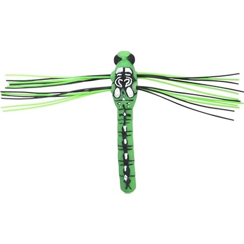 Lunkerhunt Dragonfly Lure | Most Realistic Topwater Fishing Lures for Bass, Double Skirted Wings, Perfect Trouth and Pike Lure, Weedless Bait (Pondhawk) Cover