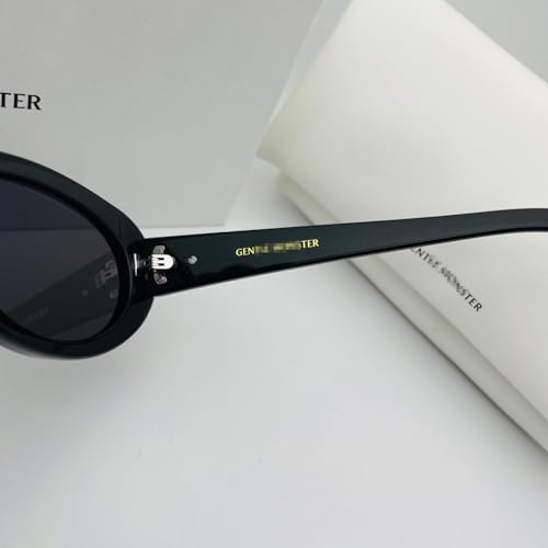 GENTLE Soft Oval Shape Sunglasses Black Acetate Frame Monste Black Cycling Lenses For Cocoa Small Face Women Men3