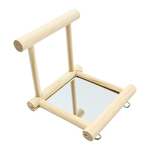 Sarini Pack of Mirror Bird Parrot, Rod Bird Stand with Mirror