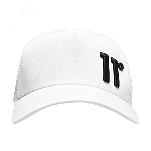 11 Degrees 082-002 Trucker Cap - White White
