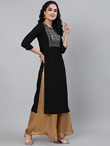 Image of Femvy Women's Rayon Solid Regular Kurti