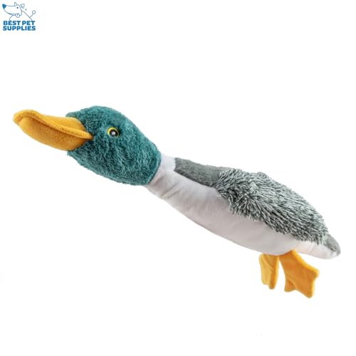 Image of Best Pet Supplies Interactive Squeaky Dog Chew Toy, Ideal Dog Toys for Chewers, Small, Medium & Large Dogs, and Fetch Lovers - Duck (Mystery Box), Large