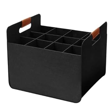 Generico Portabottiglie Da 12 Bottiglie, Borsa Portatile Per Bottiglie Di Vino, Scatola Portabottiglie Pieghevole, Borsa Portabottiglie Riutilizzabile In Feltro Con Maniglia, Per Viaggi, Picnic