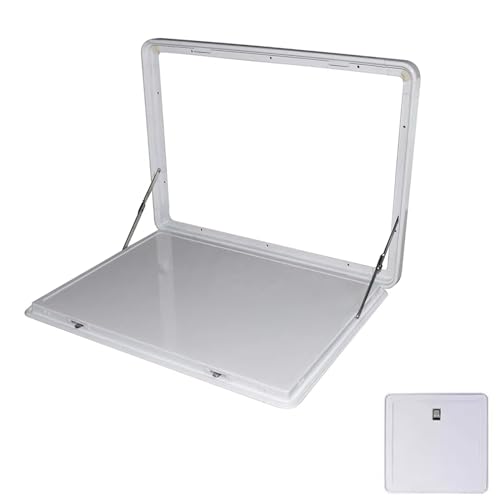 GBRJUYF RV Folding Wall Table, Lockable Hanging Drop Down Wall Leaf Tables RV Dinette Table, Aluminum Floating Desk Shelf for Camper Van Traile (Color : White, Size : 50x35cm/20x14in)
