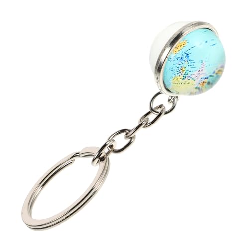 Healeved Llavero Con Globo Terráqueo Y Llavero Azul