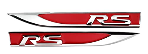 Image of 2-Piece RS Blade Emblem 3D Metal Badge Car Side Fender Rear Trunk Emblem Badge Tailgate Sticker Decals