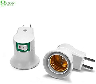 Jammas 1X E27 100V-240V LED Light lamps Male Socket To USA Type Plug lights Adapter Converter For Bulb Lamp Holder With ON/OFF Button
