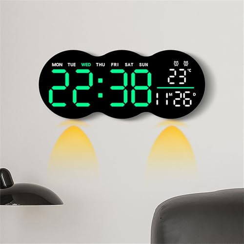 Horloge murale numérique LED idéale pour décorer le salon et le bureau - 6