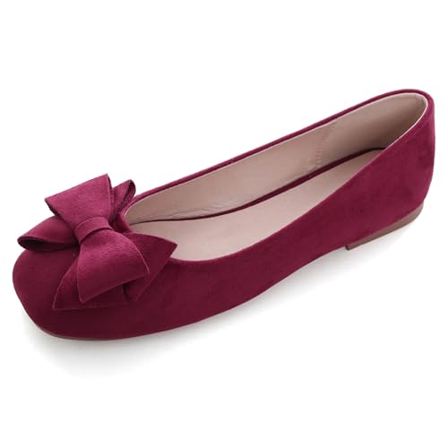 Image of Dear Time Women's Flats Shoes Bowknot Dressy Ballets Loafers Wedding Business Casual Walking Shoes