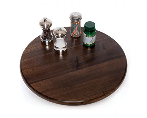 Lipper International 2115WN Acacia Walnut Finish Lazy Susan, 15-inch Length