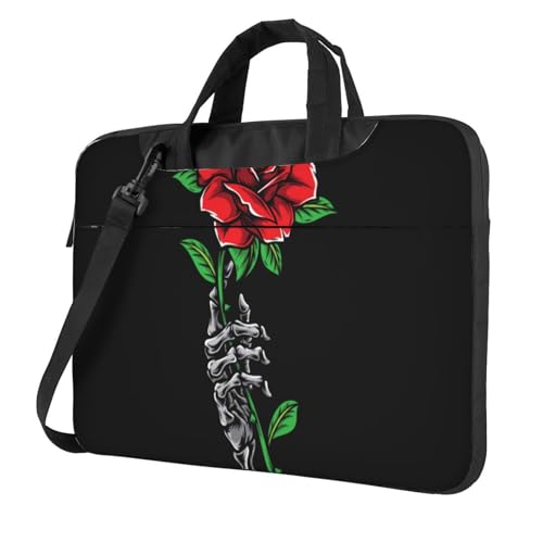Sac ordinateur tête de mort rose antichoc avec bandoulière