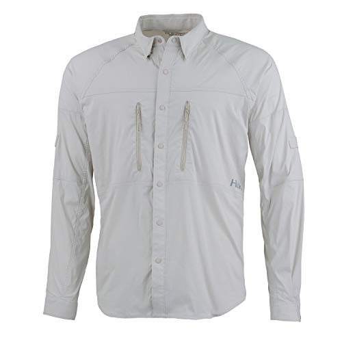 HUK Tech Hybrid Solid t-shirt de sport manches longues raglan homme