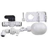 Manuell einstellbarer Schwimmer-Kugelhahn für Aquarien, Acryl-Wasserstandskontrolle mit Halterung