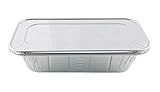 Handi-Foil of America Hfa 1/3 Third-Size Deep Aluminum Foil Steam / 5 lb Loaf Pan w/Foil Lids (Pack...