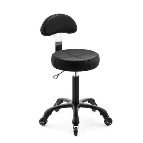 APOIUO Taburete Giratorio con Ruedas Y Respaldo, Taburete Ergonómico con Ruedas Ajustables For Salón O Bistró.(with backrest)