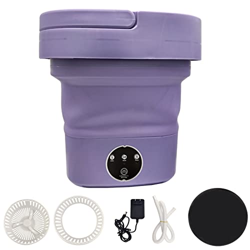 Flylin Portable Washing Machine Drying Washing Machine Foldable Mini Small Washer 6.5L Half Automatic Washt for Baby Clothes Underwear Apartment Camping RV Travel (Pink)