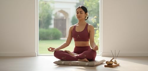 Image of Meditation | Yoga | Cushion | (Zabuton Mat) | Filled with Buckwheat Hulls |