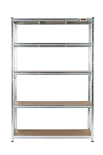 Rhino Racking - 3 Bays - 5 Tier Heavy-Duty Industrial Storage Shelves - Galvanised - 180x120x60cm - Image 5