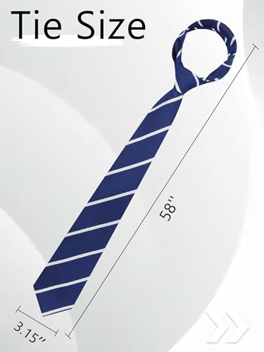 Image of Luckyvestir Striped Ties for Men Classic 3.15 inch Men's Tie Formal Neckties for Business Graduation Dinner Wedding